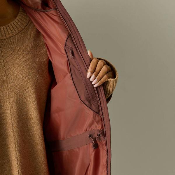 Regatta Womens/Ladies Elryse Quilted Long Length Jacket - Dark Cherry/Brick - 