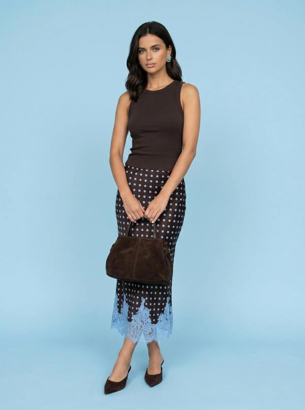 Urban Bliss Lace Spot Maxi Skirt
