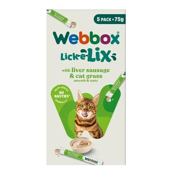 Webbox Lick-e-Lix Liver Sausage & Cat Grass Cat Treats