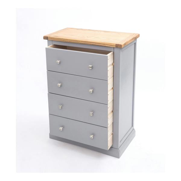 Cabinet Bits Rocca 4 Drawer Chest of Drawers Chrome Knob