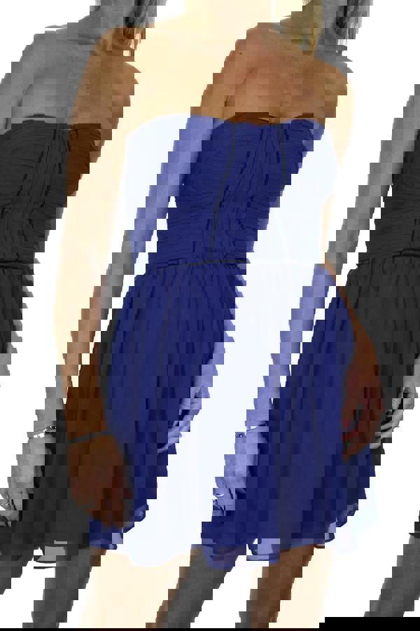 Paulo Due Women's Skater Style Chiffon Mini Dress