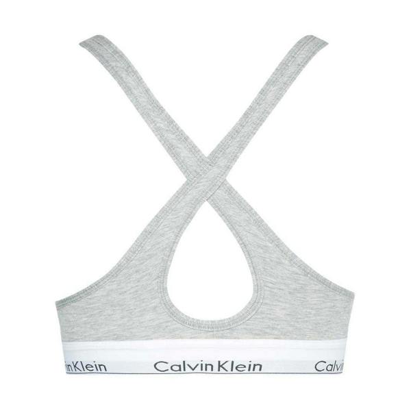 Calvin Klein Womens/Ladies Modern Cotton Blend Bralette - Grey - 
