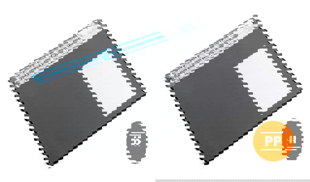 Durable Calendar Desk Mat Clear Overlay Notes Protector Pad | 65x48 cm | Black