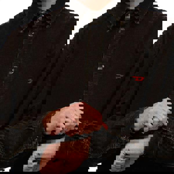 Diesel Mens D-Simply Overshirt - Brown - 