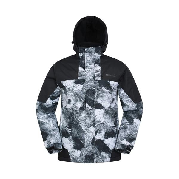 Mountain Warehouse Mens Shadow II Printed Ski Jacket - White