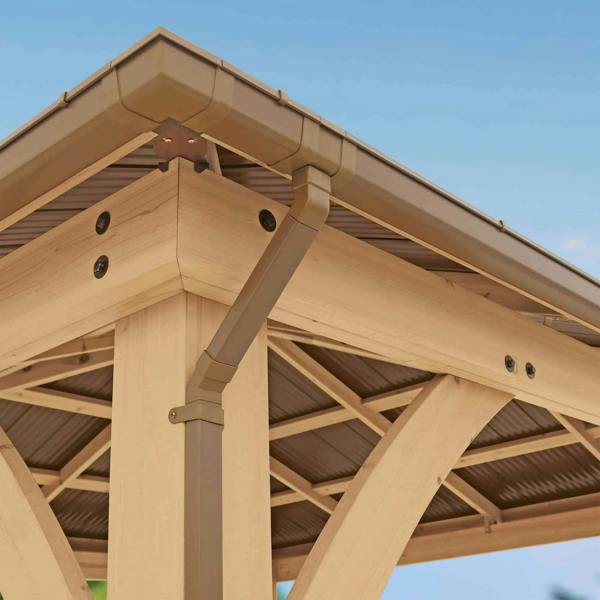Rain Gutter Kit for 12 x 24 Meridian Gazebo 3.7m x 7.4m Wooden Gazebo yardistrydirect.co.uk 5