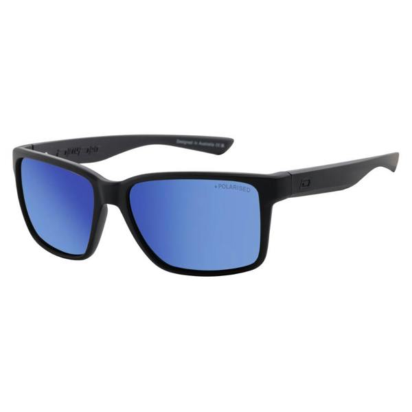 Dirty Dog YOLO - Satin Black with Polarized Blue Mirror Lens