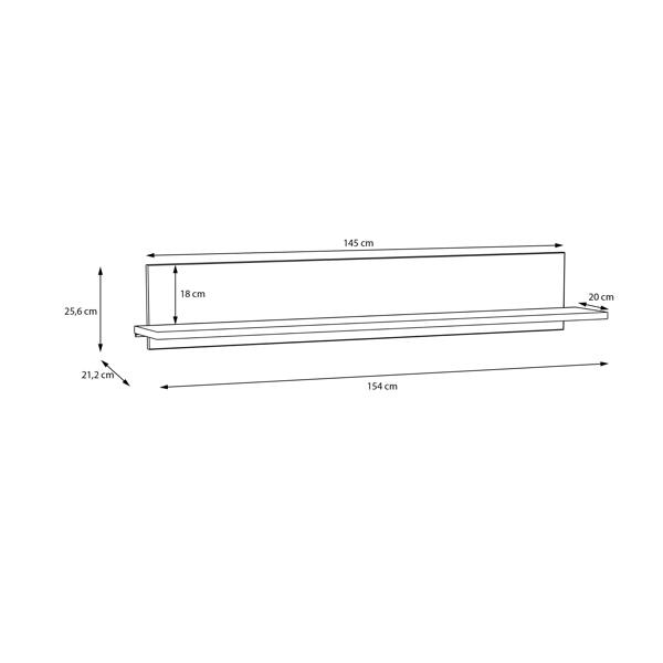 Furniture To Go Alice Springs Floating Bedside Shelf in Sand
