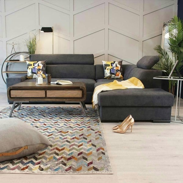 IH Design Aaron Metal and Wood Coffee Table