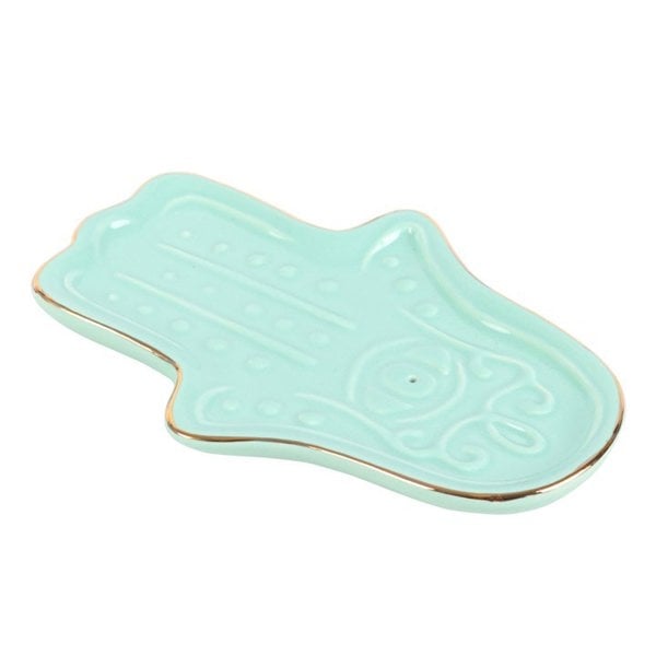 Serano Blue Hamsa Hand Incense Stick Holder