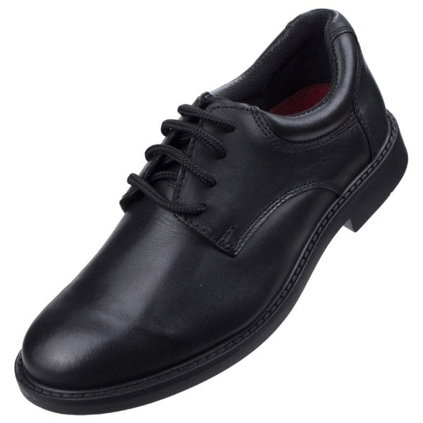 Hush Puppies Tim Senior Leather Boys's Black Shoes