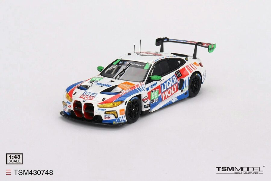 MCSlots BMW M4 GT3 #96 Turner Motorsports IMSA 2023 Sebring 12Hrs GTD 2nd Place 1:43 Scale TSM430748