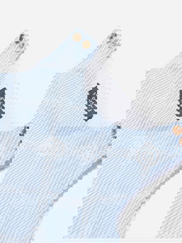 Versace Girls Rope Logo Print Dress in Blue