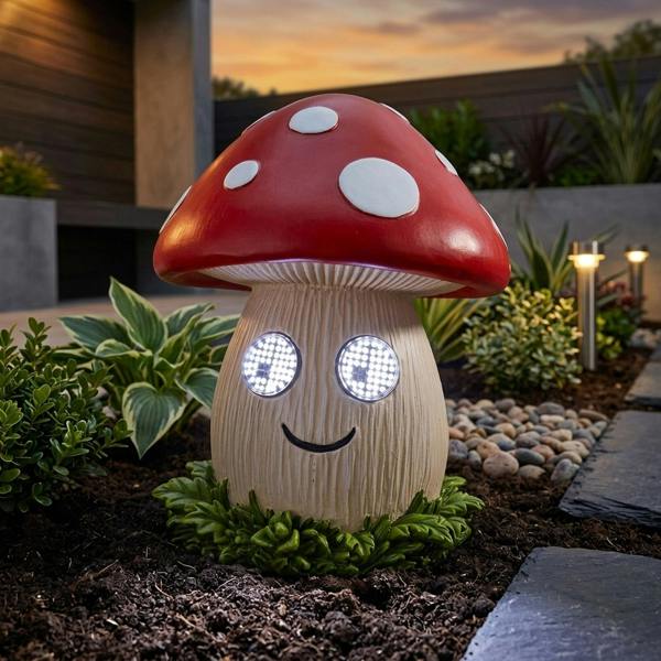 Garden Greatness Blinkin' Mushroom Solar Garden Light
