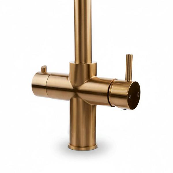 Boha Round Pull Out 3-in-1 Boiling Water Tap - Brushed Brass