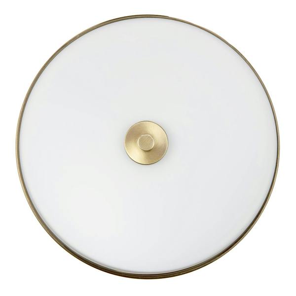 Vintage Classic Bathroom Flush Ceiling Light Fitting in Antique Brass Image 5