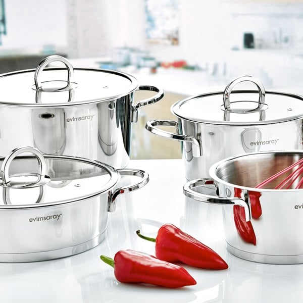 Rozi Elit Collection 8-piece Stainless Steel Cookware Set