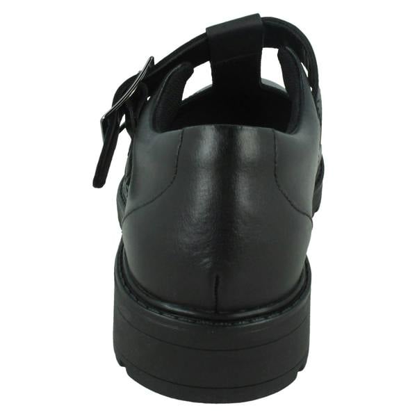 Clarks Girls Clarks T-Bar School Shoes Loxham Shine