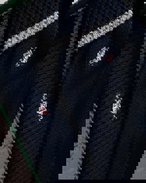 GANT Essential Beanie & Gloves Set - 410 Marine - CHO - Designer Mens Gift Sets