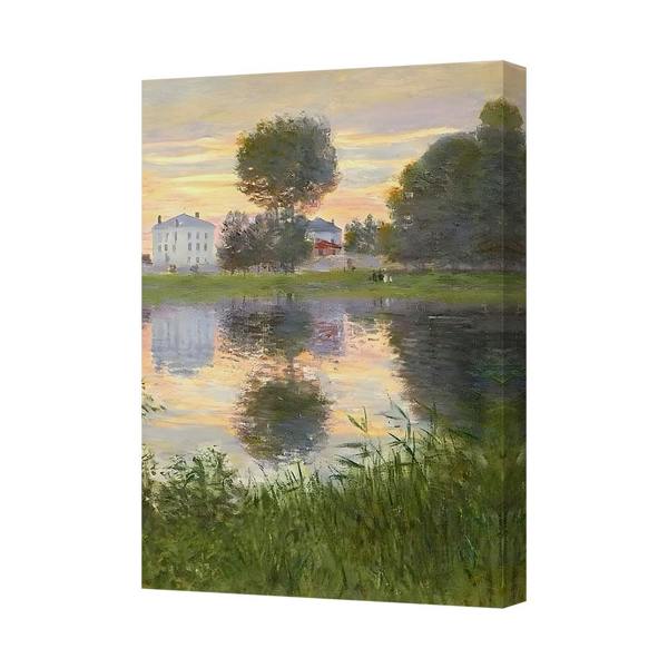 Benjamin Tate Design Contemporary Canvas Wall Art Print With Deep Wooden Frame Handmade In The United Kingdom
