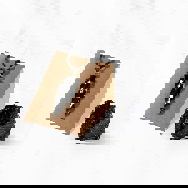 Myga Geode Gift set - Rough Stone and Pendant choice of 3 Colours