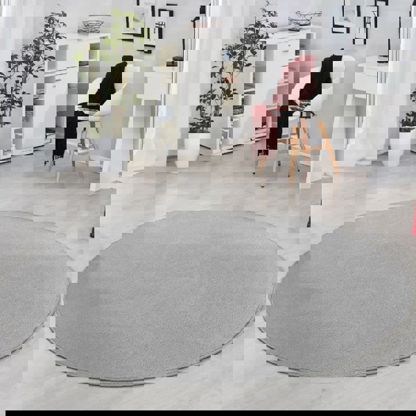 Modern Plain Grey Rug – Soft Short Pile