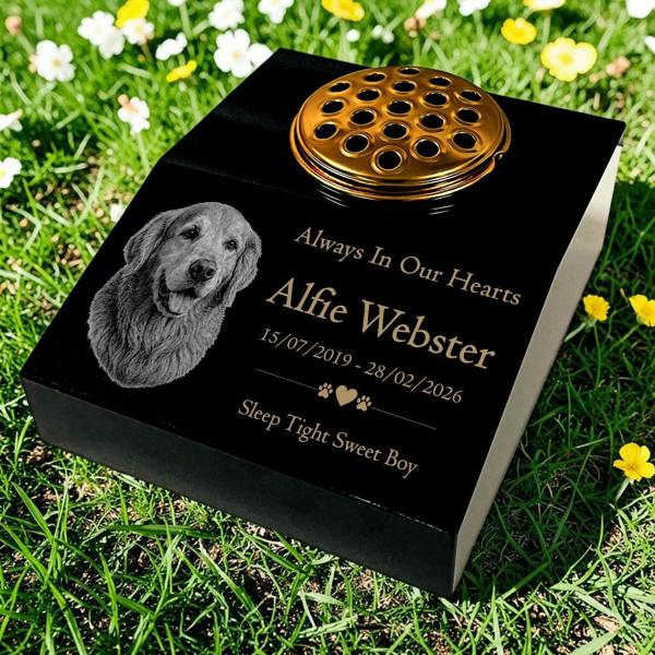 Memorials Direct Dog Memorial Granite Photo Desk