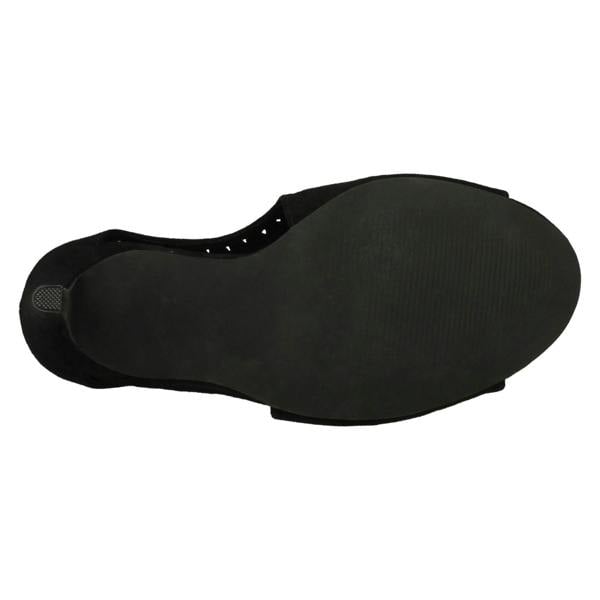 Spot On Ladies Spot On Open Toe Side Slit Heels