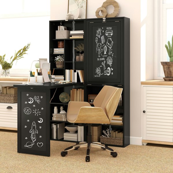 Desk with Shelves
