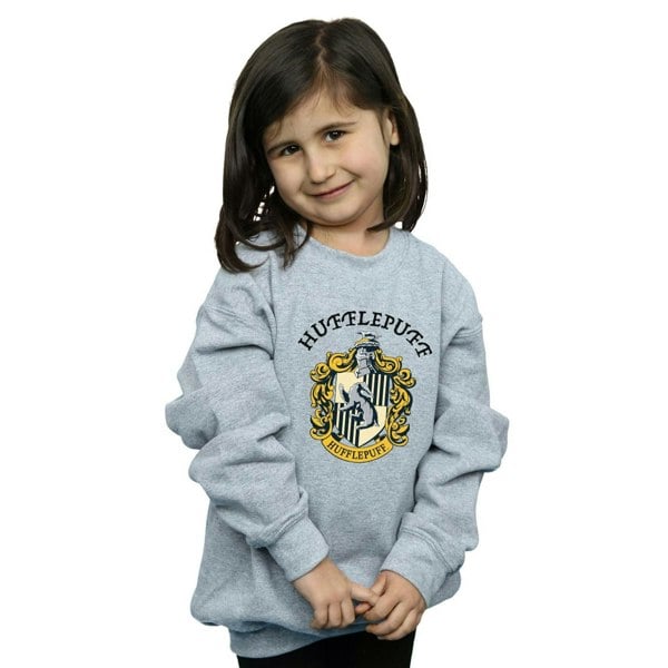 Harry Potter Girls Hufflepuff Cotton Sweatshirt - Sports Grey