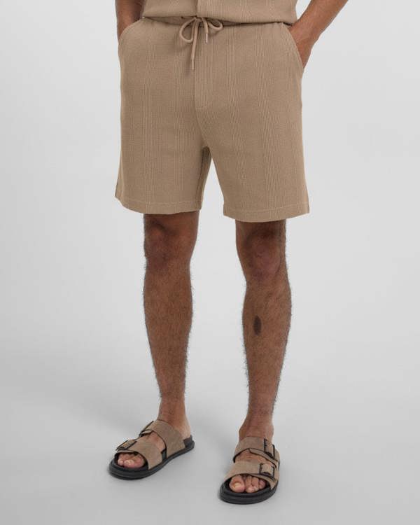 Steel & Jelly Charlton - Stripe Jacquard Waffle Shorts