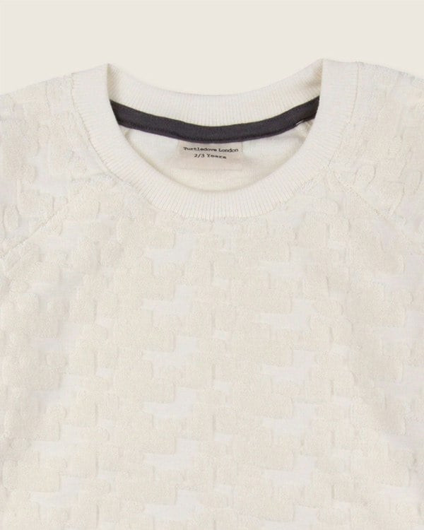 White Texture Towelling Sweatshirt - image 4