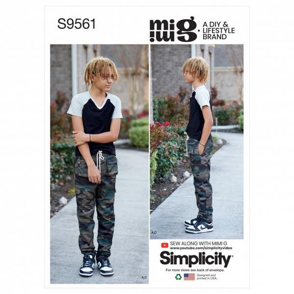Simplicity Sewing Pattern 9561, Tops, Trousers, Shorts, Blankets for Kids, Teenagers, A (8-10-12-14-16) - Intermediate