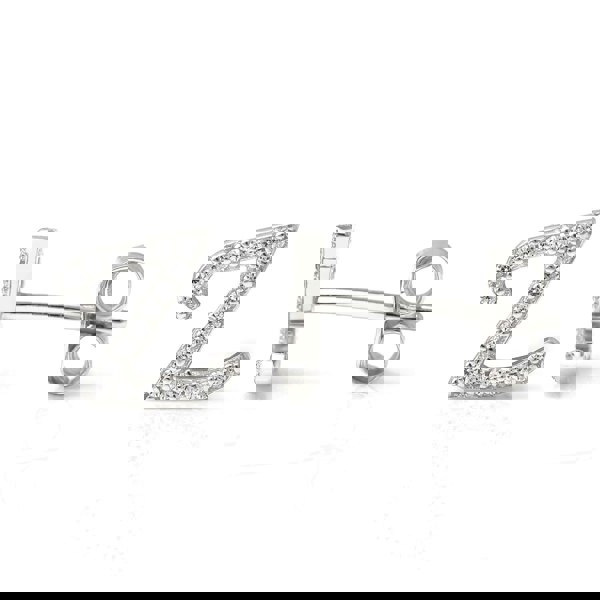 Say It With Luxe CZ Initial Earrings - Sterling Silver