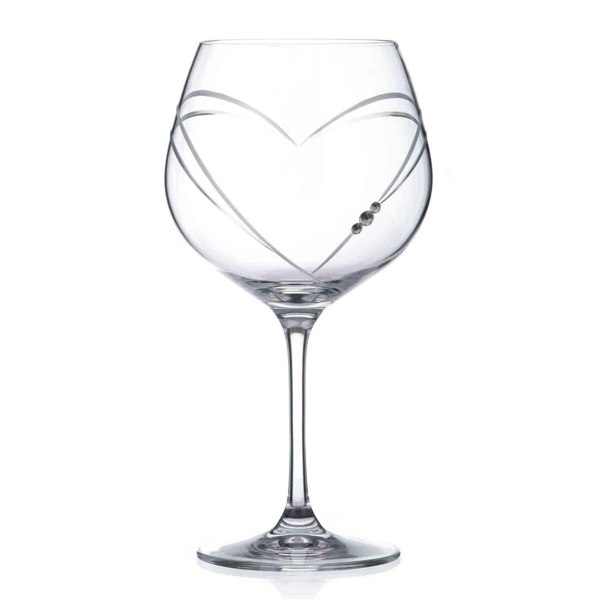 hearts gin glass