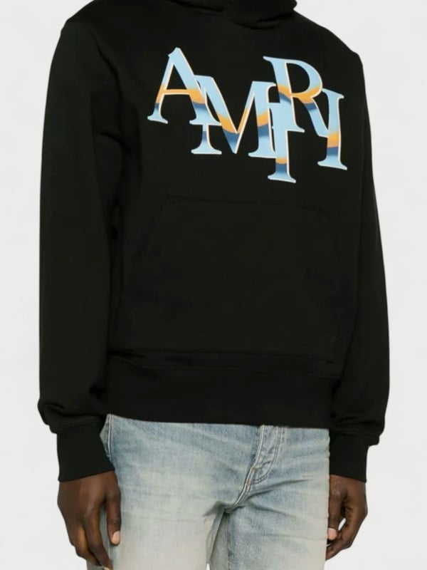 Amiri Staggered Chrome Hoodie - Mens