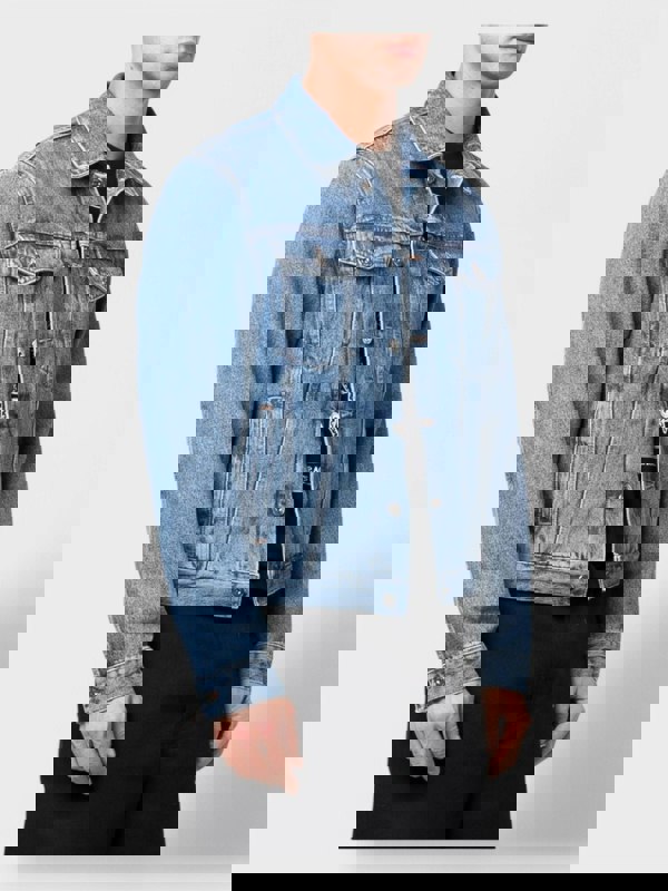Off - White Indust Slim Denim Jacket Medium Blue - Supplied FashionOff - White