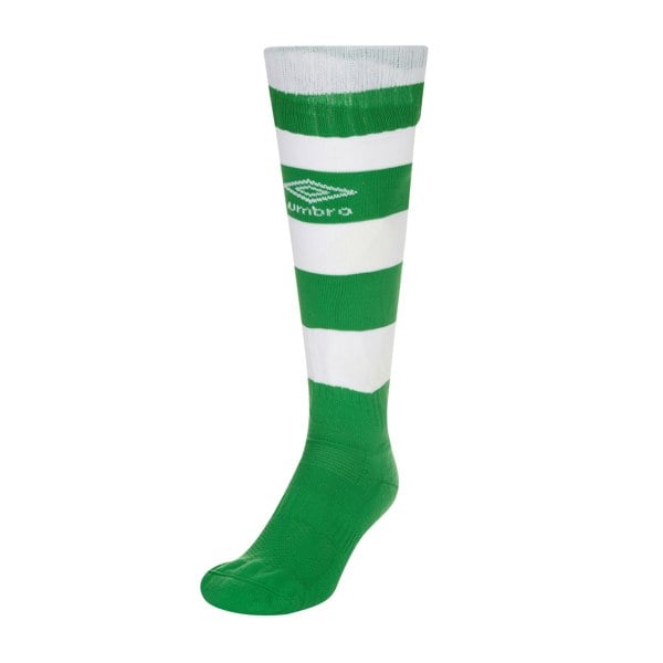 Umbro Childrens/Kids Hoop Stripe Socks - Emerald/White