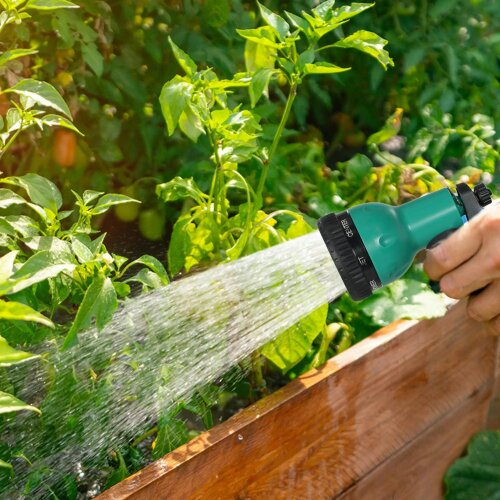 Bobobiy Retractable Hose Reel Wall Mounted, 20+2m Garden Hose Pipe Reel with Lock, 7 in 1 Spray Nozzle, 180° Swivel, 48 x 20 x 42 cm, Light Grey