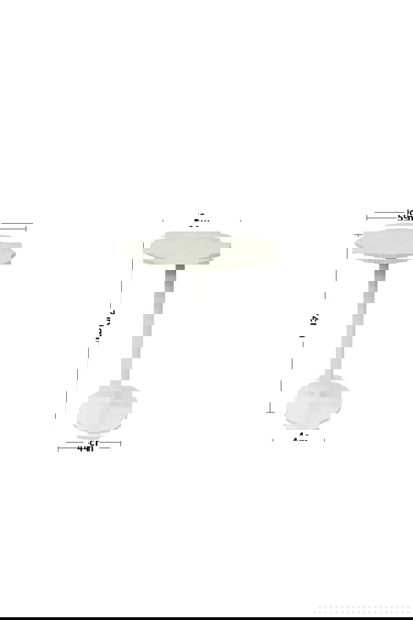 Living and Home Round Wooden Top Coffee Table with Metal Base