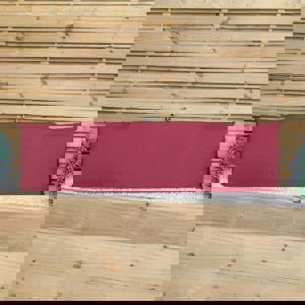 Samuel Alexander 99 x 20 x 5cm Cushion Back for 2 Seater Wooden Garden Bench in Burgundy