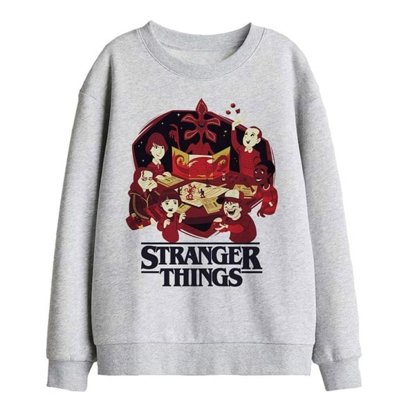 Stranger Things Kids Board Game Sweatshirt - Athletic Heather