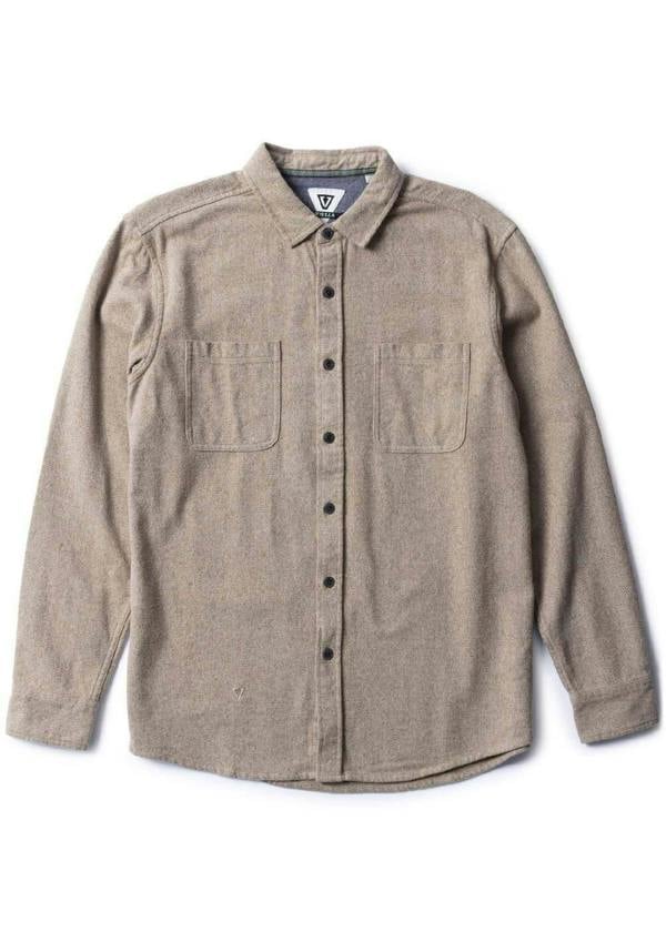 Vissla Shaper Eco Ls Flannel long sleeve shirt Vissla Dark Sand S