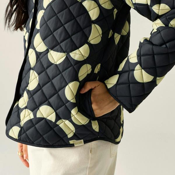 Regatta Womens/Ladies Orla Kiely Daisy Hoop Lightweight Quilted Jacket - Black - 