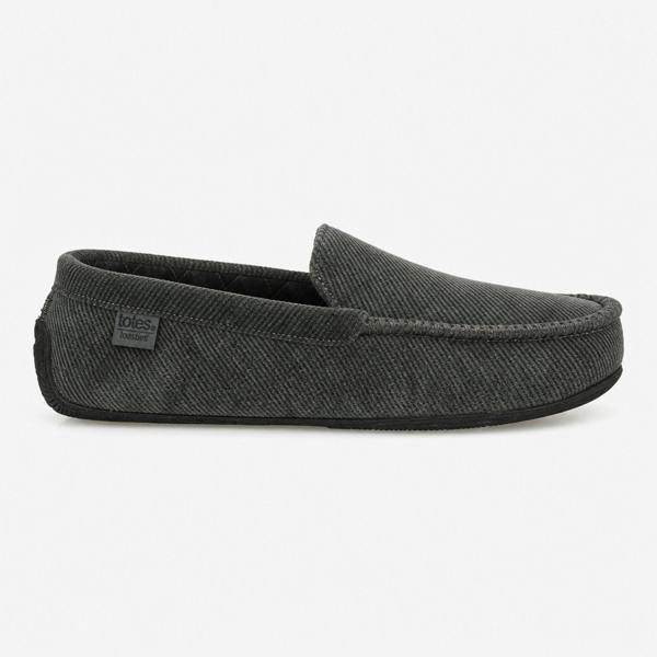 Totes SOFT CORD MOCCASIN SLIPPER Moccasins   in  Grey