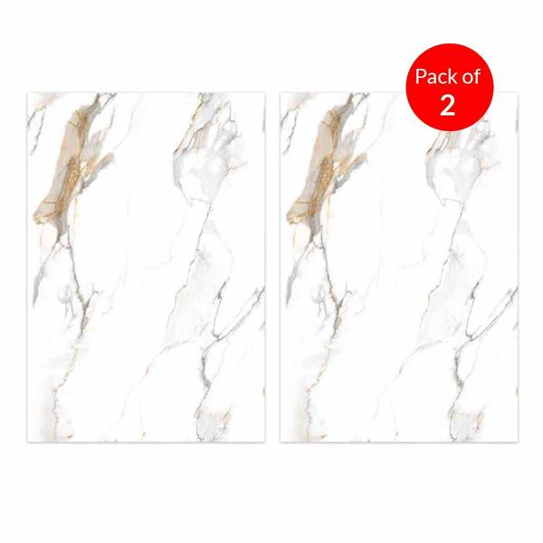 Britwall Sophisticated Charcoal High-Gloss PET Marble Wall Cladding Size:1220 x 2440 x 8 mm (Pack of 2)