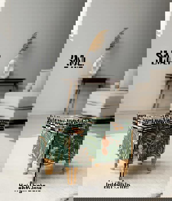 Green Floral Soft Vevet coffee table Ottoman Storage | premium Patterned Footstool Pouffe| - ISTOOLS