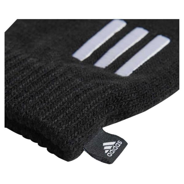 Adidas Unisex Adult 3S Knitted Gloves - Black/White - 