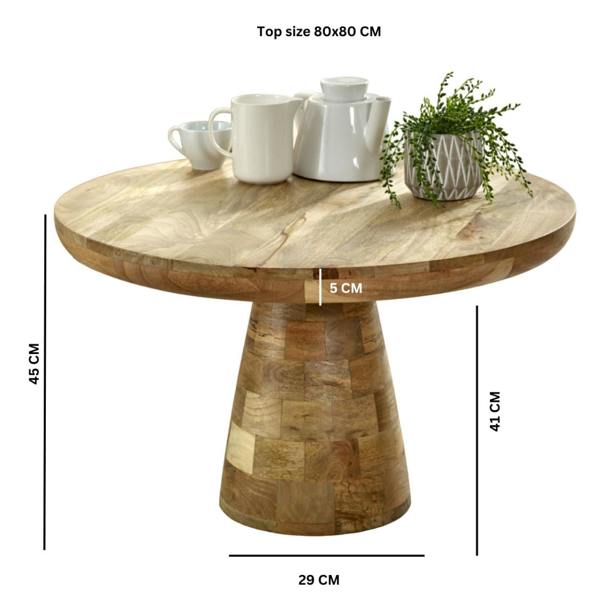 Wyld Haus London Natural Mango Wood Mushroom Coffee Table
