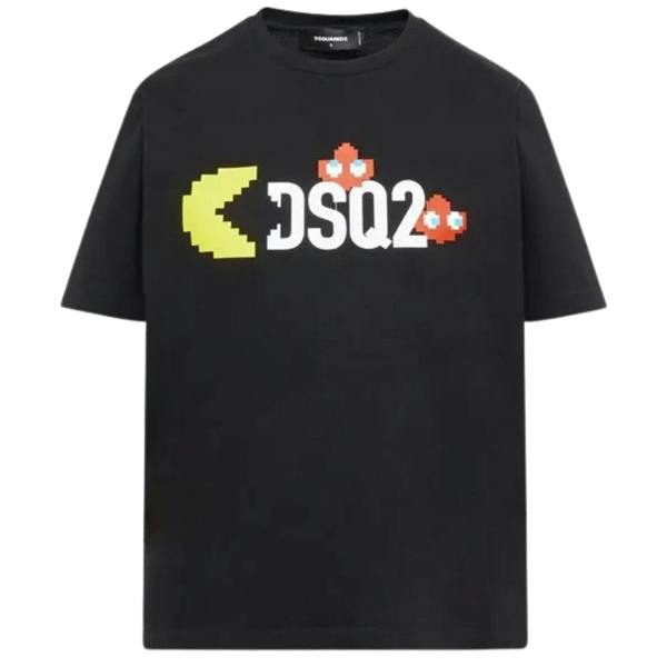 DSQUARED2 Pac Man DSQ2 Logo Black  T-Shirt S